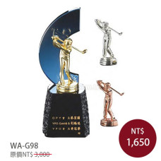 WA-G98金屬高爾夫人像獎牌 (金色/銀色/銅色)