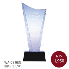 WA-08 輝煌水晶獎牌