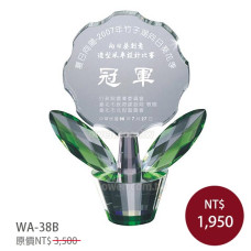 WA-38B 水晶獎牌(花好月圓)
