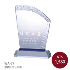 WA-77水晶獎牌