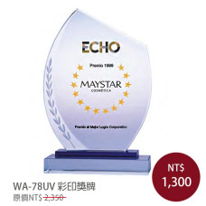 WA-78UV 彩印水晶獎牌