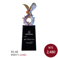 RS-48黑水晶琉璃獎座(老鷹) RS-48黑水晶琉璃獎座(老鷹)