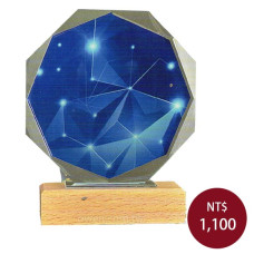 WW-34木質水晶獎牌(藍) WW-34木質水晶獎牌(藍)